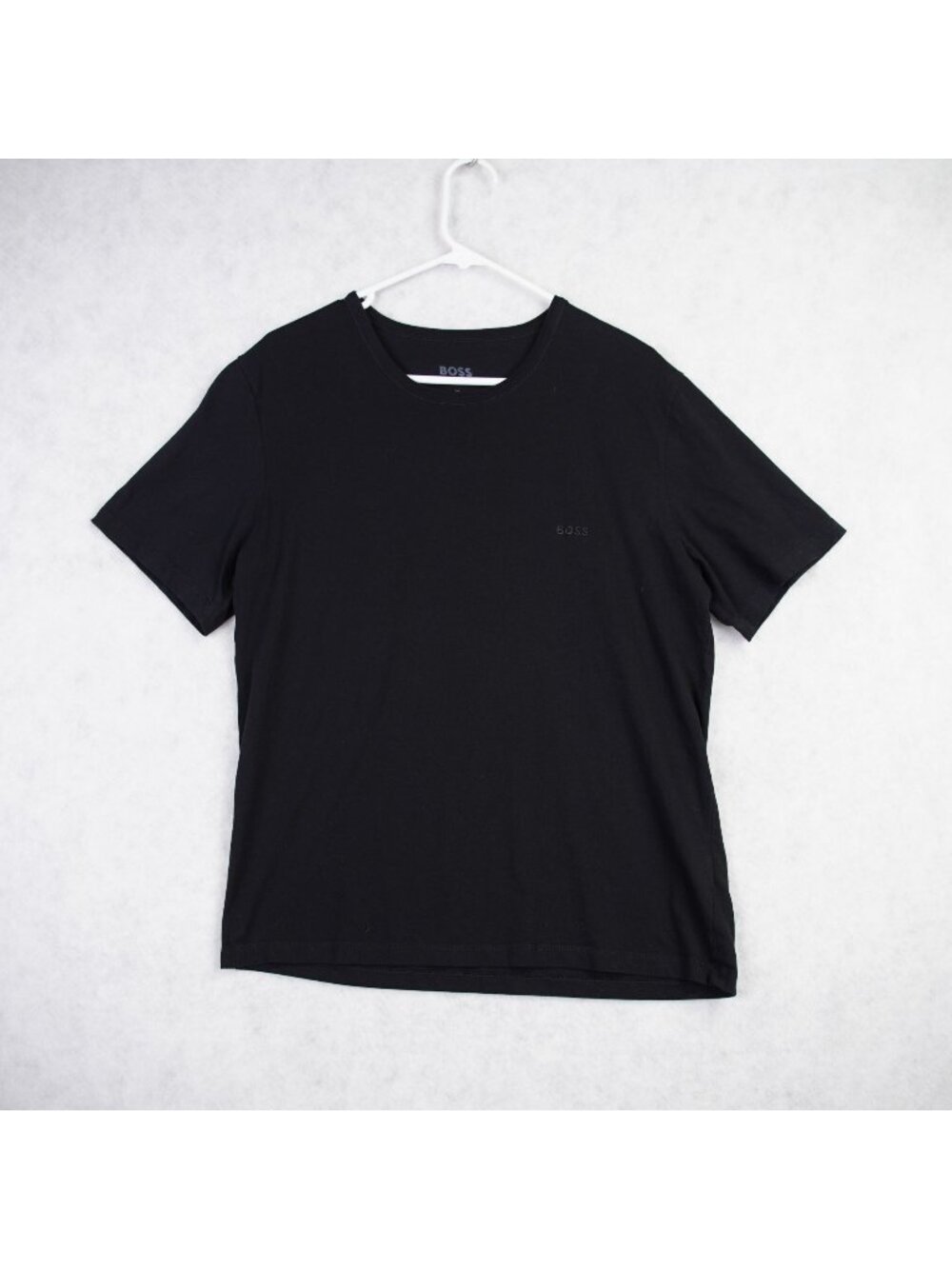 Hugo Boss Mens Black Crewneck T-Shirt XL Short Sleeve Cotton Casual Logo Tee